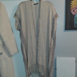 Do Everything In Love knit wrap in neutral colors.